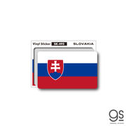 国旗ステッカー スロバキア SLOVAKIA 100円国旗 旅行 スーツケース 車 PC スマホ SK492 グッズ