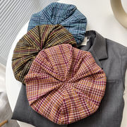 秋冬　帽子　ベレー帽　チェック柄　ビンテージ　INS　韓国ファッション