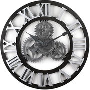 歯車 壁掛け時計 送料無料 ローマ数字 アンティーク 壁掛け 雑貨 時計 レトロ 北欧 デザイナーズクロック
