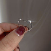女  韓国版  プレゼント アクセサリー  開口指輪  指輪  リング  気質  設計感  線の指輪   チェーン
