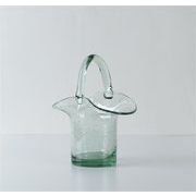 限定販売 クリエイティブ ハンドバッグ ガラス 花瓶 透明な シンプル 水耕栽培 装飾