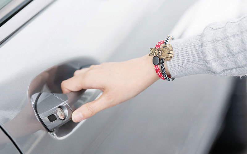 EB-14-3 静電気リストバンド レッドベージュ【日本製】