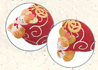 新登場！ほっこりカワイイ貯金箱！ (大)福かつぎ猫貯金箱(2種