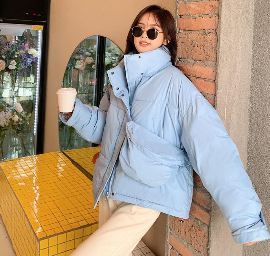 新しい韓国のファッション★女性の厚い綿のコート★ゆるい冬のコート★ショートコート裏毛付き★M-XL