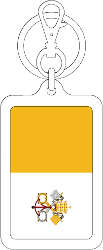 【選べるカラー】KSK375 バチカン VATICAN 国旗キーホルダー 旅行 スーツケース
