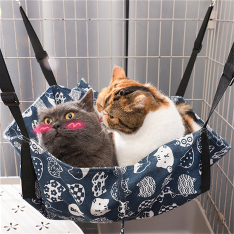 猫ハンモック ベッド ねこハンモック 吊り下げ マット 丈夫 洗濯可能 秋冬 取り付け ペット用品