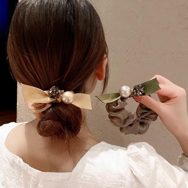 ヘアアクセサリー ゴム ヘアゴム アクセサリー　髪飾り  きれいめ 韓国風　飾り付け