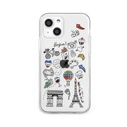 dparks ソフトクリアケース for iPhone 13 I LOVE PARIS D