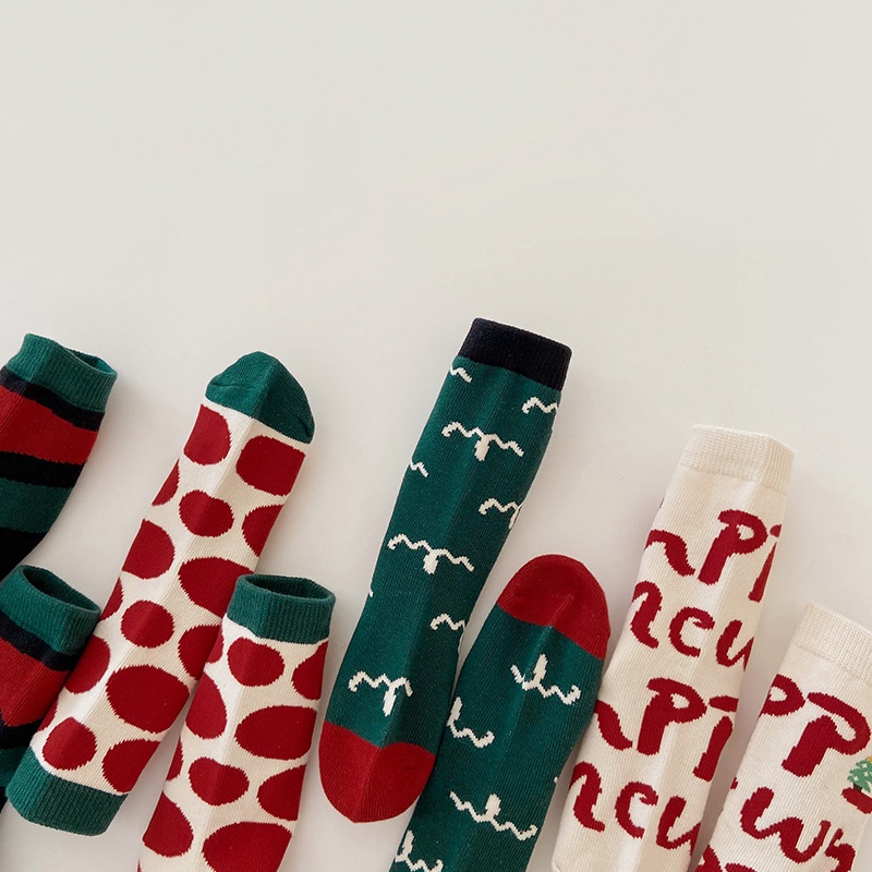【KID】韓国風子供服 ベビーソックス 　秋冬　可愛い　きれいめ　ソックス　クリスマス　靴下　セット