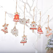 部屋飾り ツリー飾り クリスマスグッズ 天使 オーナメント 木製チャーム 壁飾り クリスマス飾り