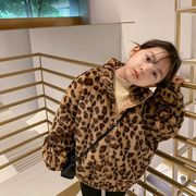 【KID】韓国風子供服 ベビー服 　秋冬　厚手　可愛い　アウター　コート　ジャケット　豹柄　