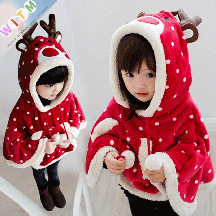 Christmas限定 クリスマス衣装 コスプレ トナカイ 子供用マント キッズ 仮装 コスチューム