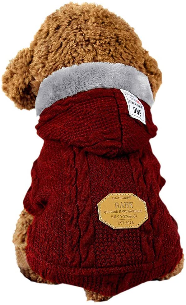 ペット服  秋冬用 ドッグウェア コート 小中型犬 防寒 厚い 犬猫用い 着物 記念撮影 防寒 フード付き 加絨