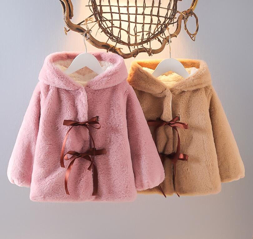 女の子コート　赤ちゃんかわいいファッション　韓国子供服トップス　裏毛付きコート ★73-100