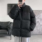独特の存在感。韓国ファッション 気質 簡約 綿の服 厚手 カップル カジュアル スタンドカラー コート