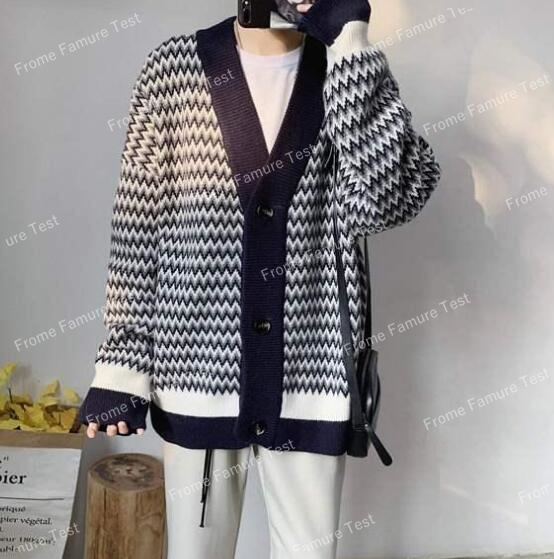 韓国風　新しいスタイル　長袖ニットトップ　 セーター　メンズコート　   カーディガン