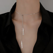 幾何学的な三角形のネックレス女性調節可能な鎖骨チェーンネックレスジュエリー