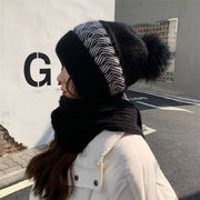 選べる7色 激安セール 冬 ファッション トレンド ニット帽 防寒 厚手 スカーフワンピース帽子