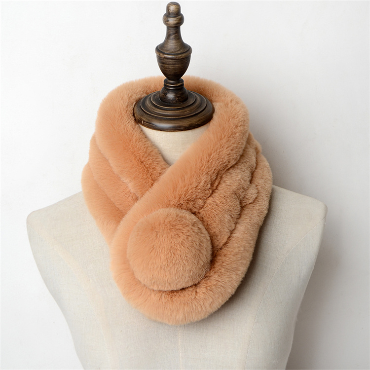 華やか新品入荷 激安セール冬 厚手 モコモコ スカーフ かわいい 暖かい 模造ウサギの毛皮 スヌードトレンド