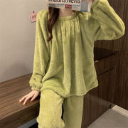 第一印象：素晴らしい 韓国ファッション sweet系 パジャマ セット スクエアネック 快適である ルームウェア
