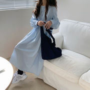 【2021INS 新作】設計感 スウィート ロングワンピース 快適な ゆったり 体型カバー スカート 優しい