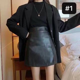 新品 韓国ファッション レディース スカート  短いスタイル PU レザー スカート ボトムス ミニ丈