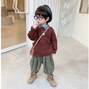 秋と冬男の子プルオーバーニットセーター、かわいいセーター、子供服、、しいファッション★80-120
