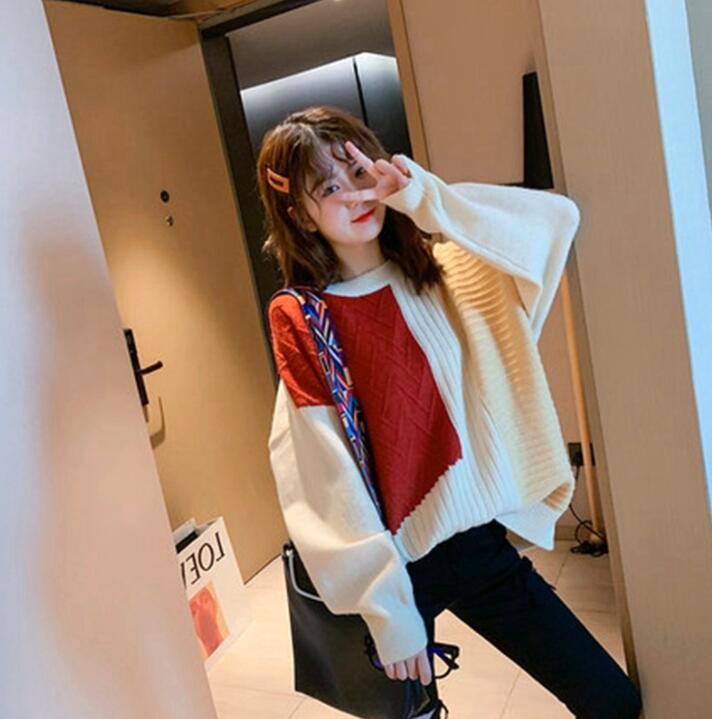 秋と冬新作　新しいデザイン韓国風ニットコートゆったり女ファッションセーター★セーター