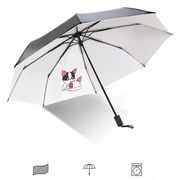 通勤・通学 晴雨兼用 梅雨 日傘 8本骨 UVカット 紫外線対策 遮光効果 ■ 折りたたみ傘 超軽量 犬柄