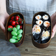 センスアップ 弁当箱 ピクニック コンパートメント 木製 単層 配達箱 寿司 二重層 無垢材 食器