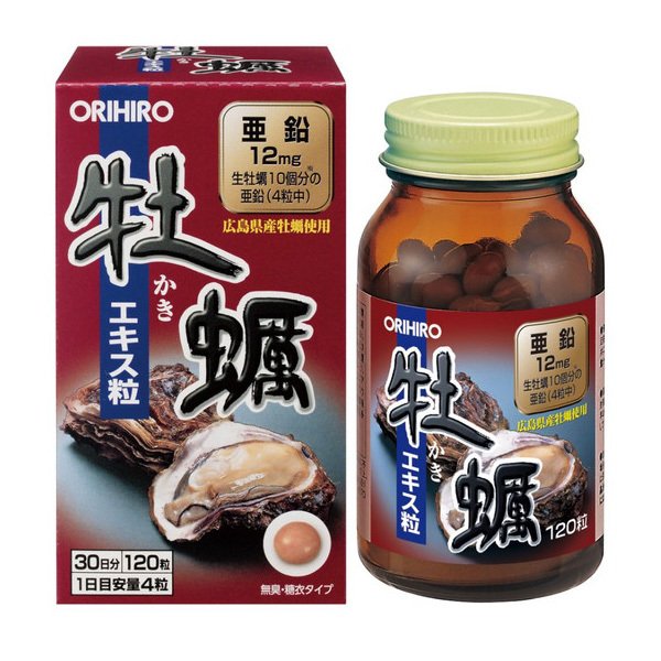 海外大人気★オリヒロ　瀬戸内海広島産の牡蠣肉濃縮エキス　120粒