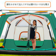 屋外テント、2つの部屋と1つのリビングルーム、厚くて持ち運び可能な2階建てテント、8-10人