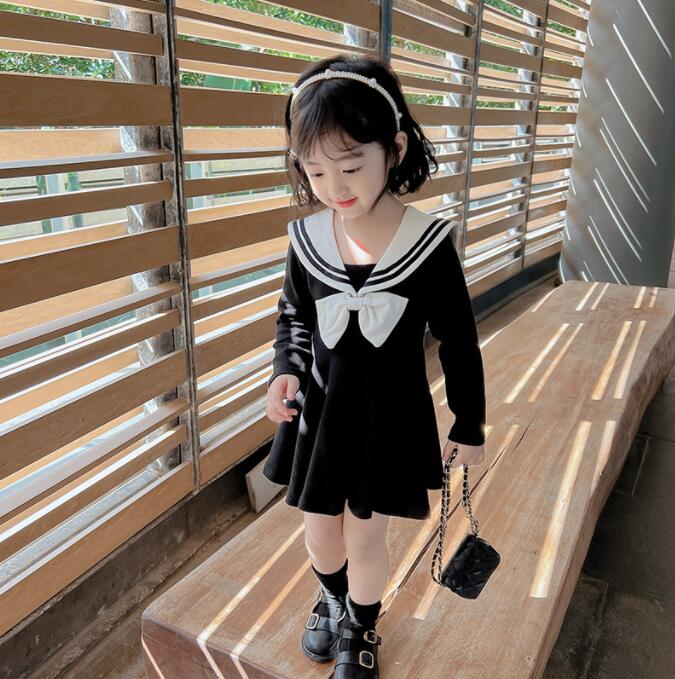 春秋新作 女の子 韓国風ドレス  子供服 ファッションドレス キッズ服 ★90-140