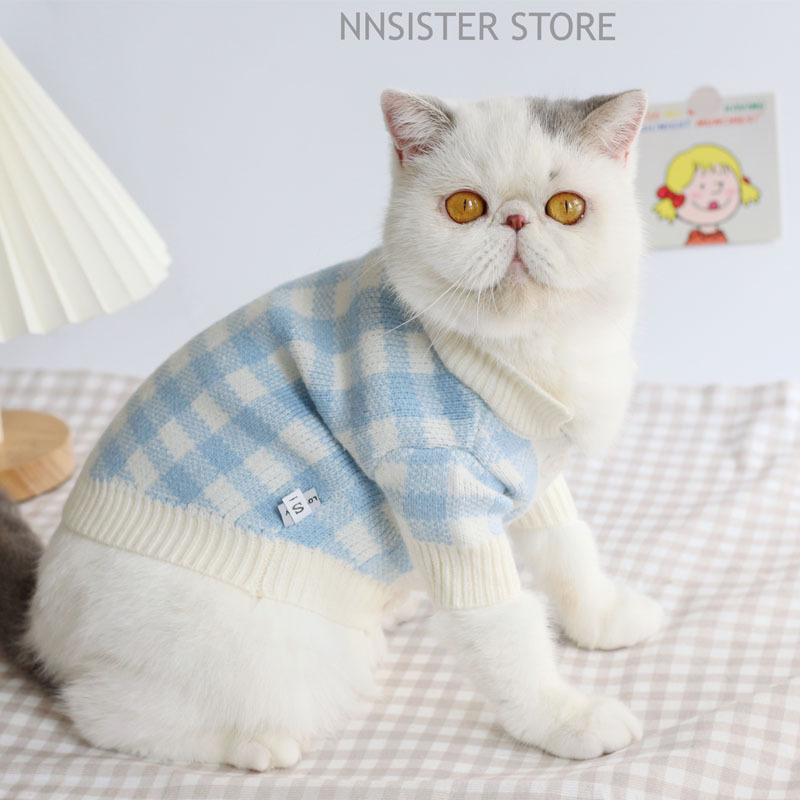 セーターコート猫服ニットセーターイギリスの短い春と秋のINSペット犬