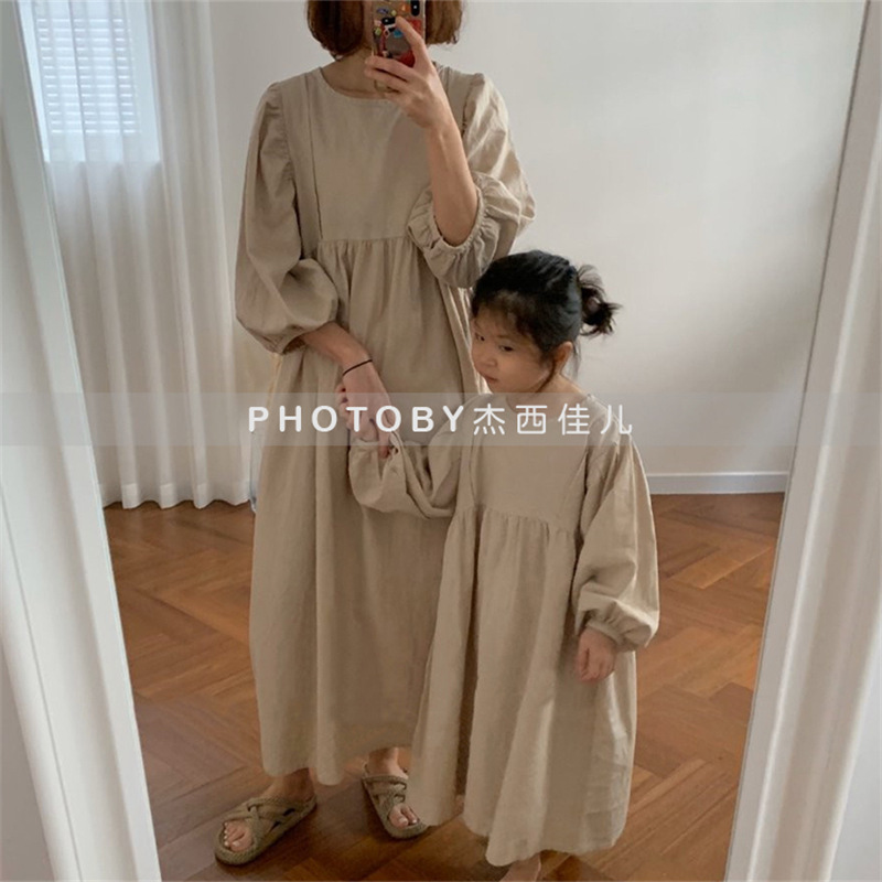 レディースワンピース、長袖親子ワンピース、大人気  、ファッション、春新作