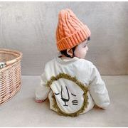 ベビーロンパースベビー服着ぐるみカバーオール防寒着　裏毛付き