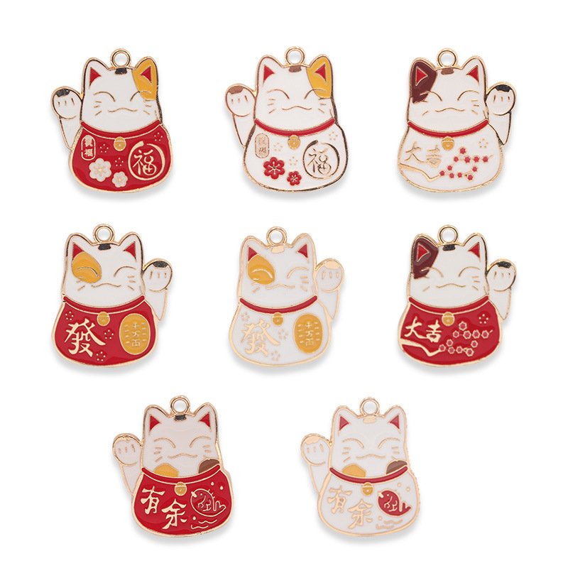 diyパーツ 招き猫 アクセサリーパーツ  デコパーツ ハンドメイド素材 ペンダントトップ 可愛い