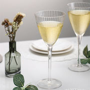 透明な ガラス ワイングラス 個性 大人気 クリエイティブ ストライプ ゴブレット