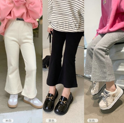 MIKA 2022夏新作 韓国子供服  ズボン 子供パンツ 女の子  ゆったりした  ラッパズボン  3色
