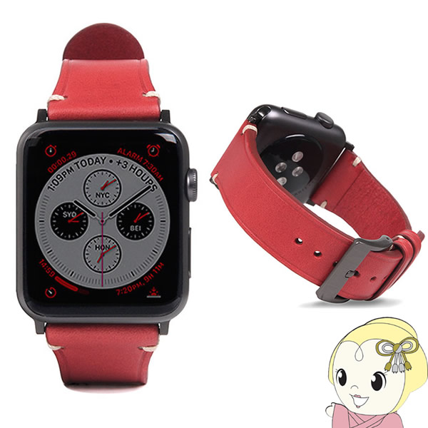 Apple Watch 42/44mm 用 バンド Buttero Leather レッド SD18380AW