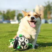 人気のペット用品犬用おもちゃ屋外多機能インタラクティブロープ犬サッカー犬用おもちゃ