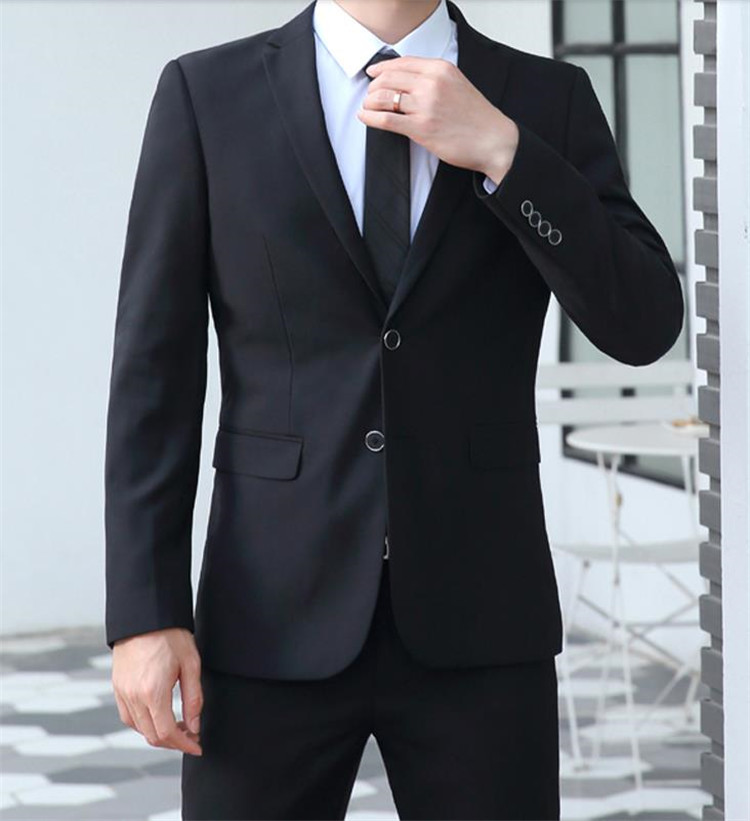 INSスタイル 韓国 結婚 ビジネス フォーマル コート スリム カジュアル スーツ セット男性 職業 ベストマン
