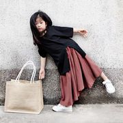 2022夏新作★人気 韓国子供服  女の子 ハーフ丈スカート アンブレラスカート やさしい風 キッズ服  2色