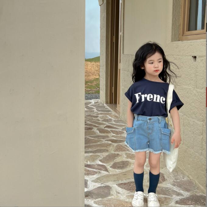 子供服夏服★女の子半袖Tシャツ★ファッションTシャツ子供夏服★韓国風子供夏服★80-130