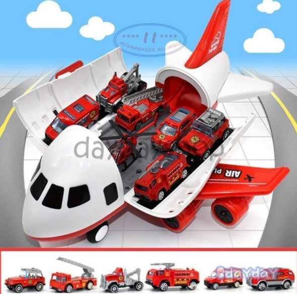 消防車 おもちゃ空機 ミニカーセット 知育玩具子供 男の子 ギフト 収納 モデル ミニカー プラモデル
