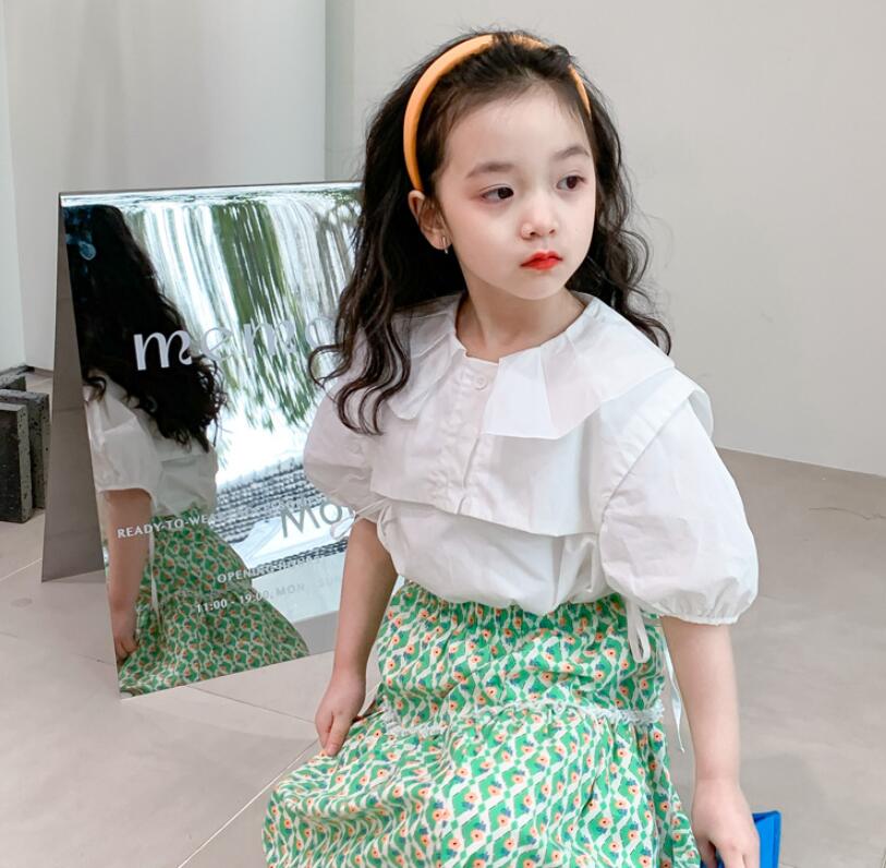 子供服夏★女の子半袖シャツ★ファッションシャツ子供夏服★韓国風子供夏服★90-140