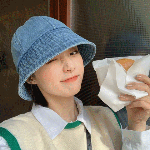 漁師の帽子 バケットハット キャップ 韓国風 日焼け対策 デニム  小顔効果