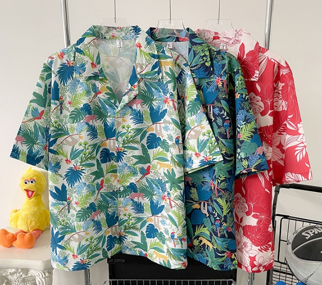 ハワイ 2022 夏新作  メンズ シャツ ハワイシャツ  半袖 花柄 ビーチ ゆったり リゾート人気  男女兼用 8色