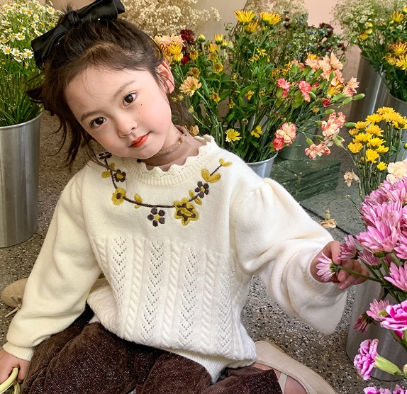 人気新作  子供服 ニットのセーター  トップス  韓国風 ニット  キッズ服  ベビー服      可愛い2色