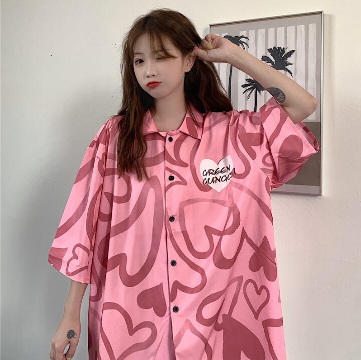 韓国風　レディース　半袖シャツ　新しい夏，気質，ファッションシャツ　★M-2X
